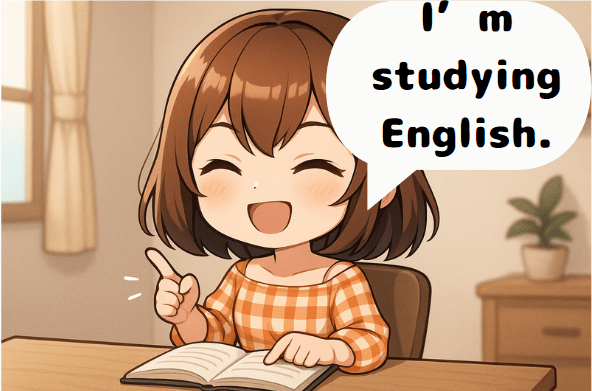女の子-必英語勉強中-min